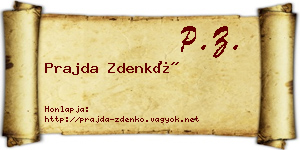Prajda Zdenkó névjegykártya